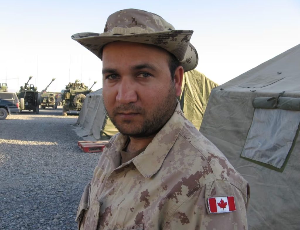 Mohammad Amin with the Canadian mission in 2006.